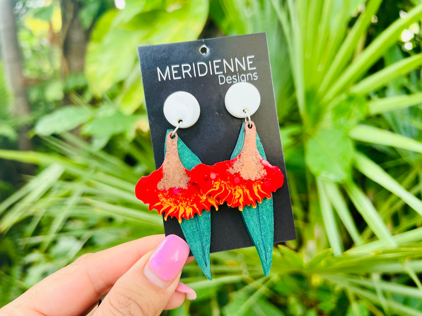 Callistemon Resin Earrings - Icon