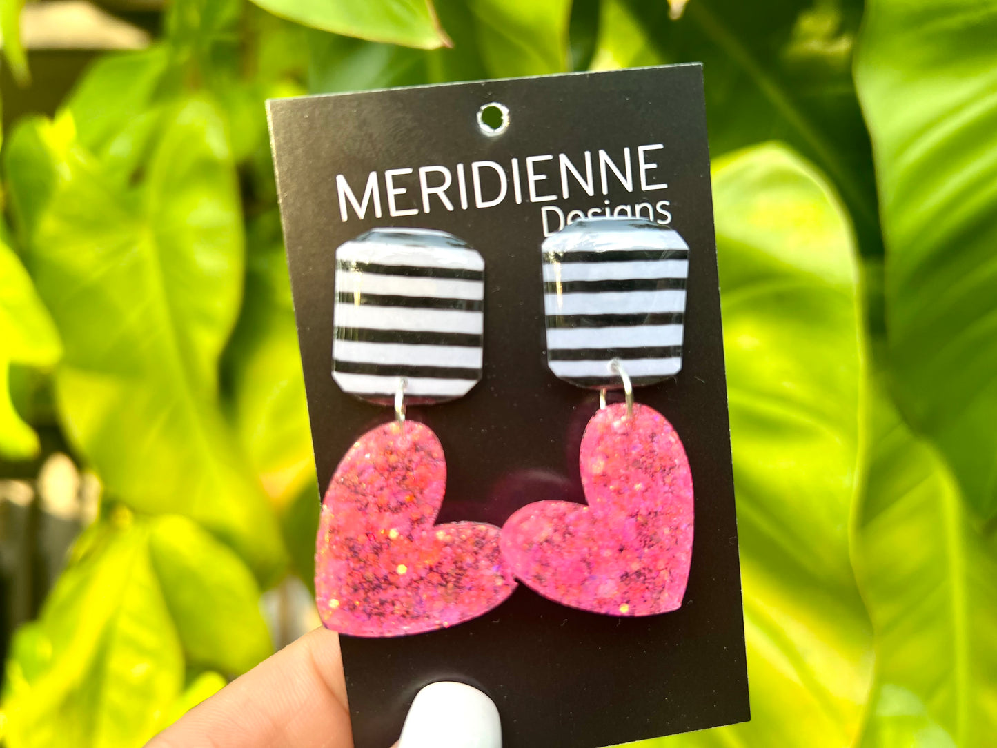 Pink Resin Earrings