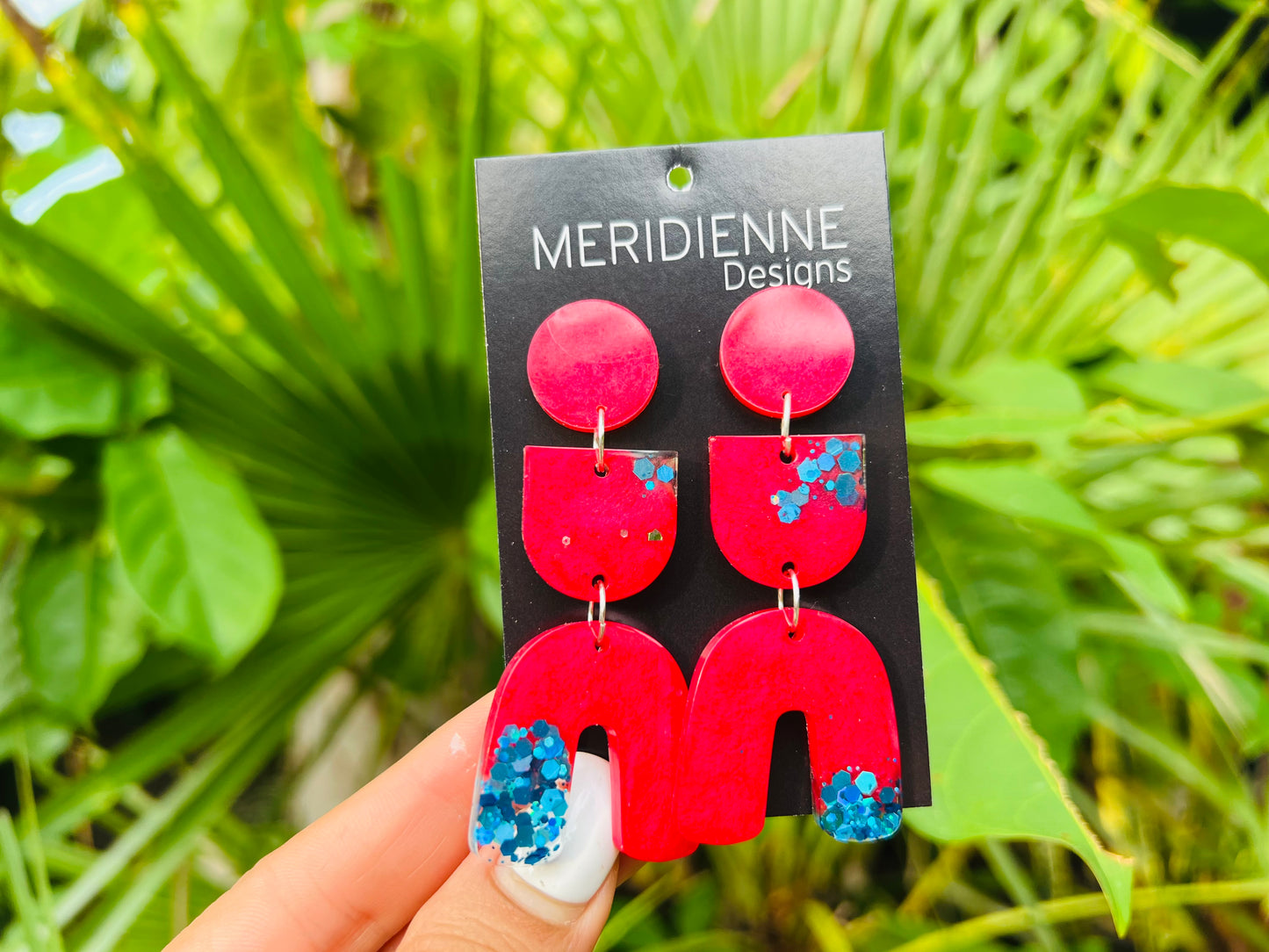 Pink Resin Earrings