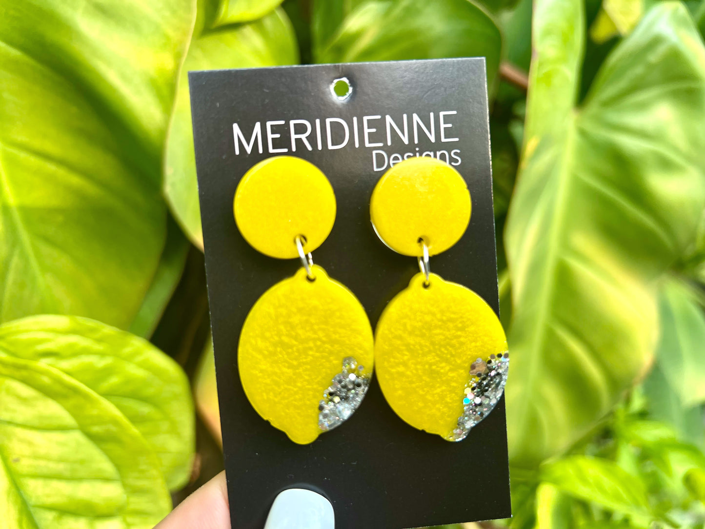 Yellow Lemon Resin Earrings - Icon