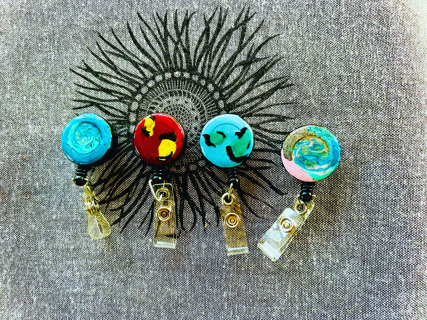 Retractable ID Card Holder - Brights