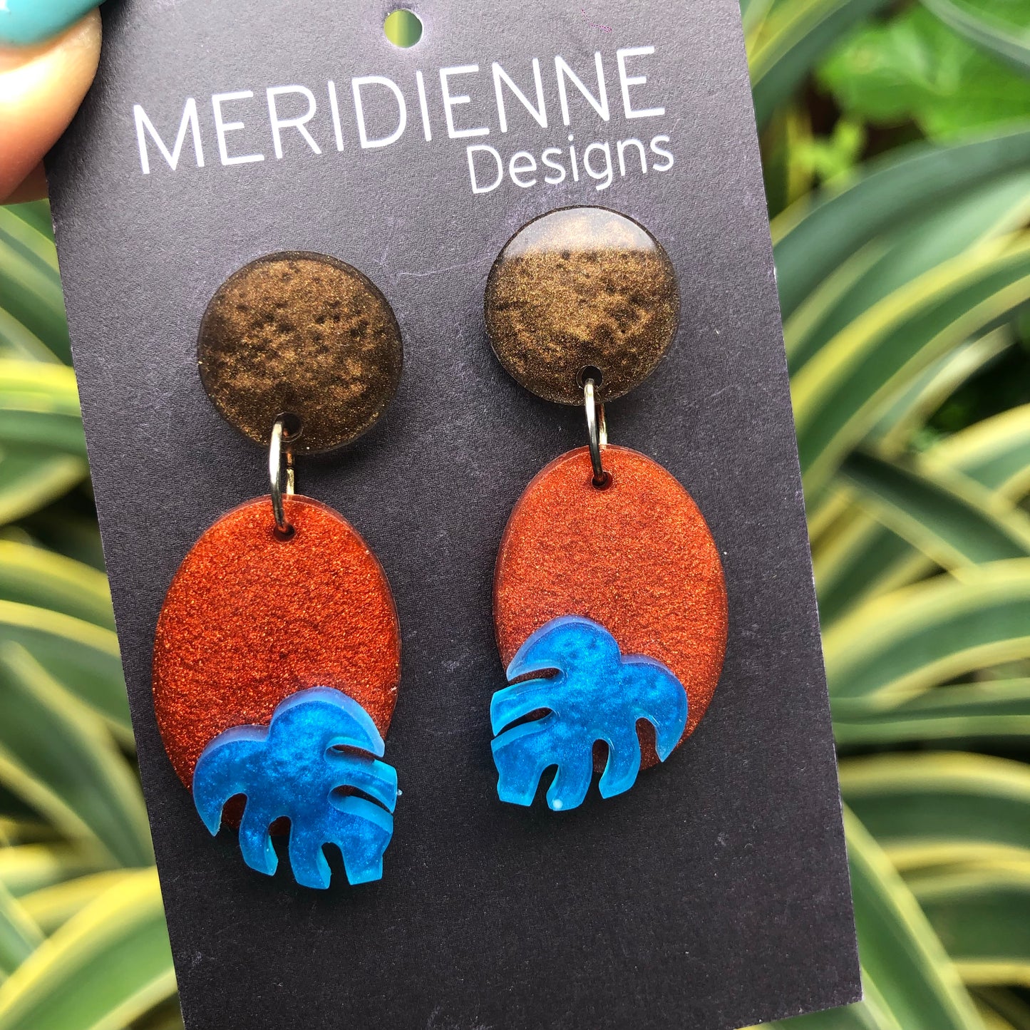 Brown Resin Earrings