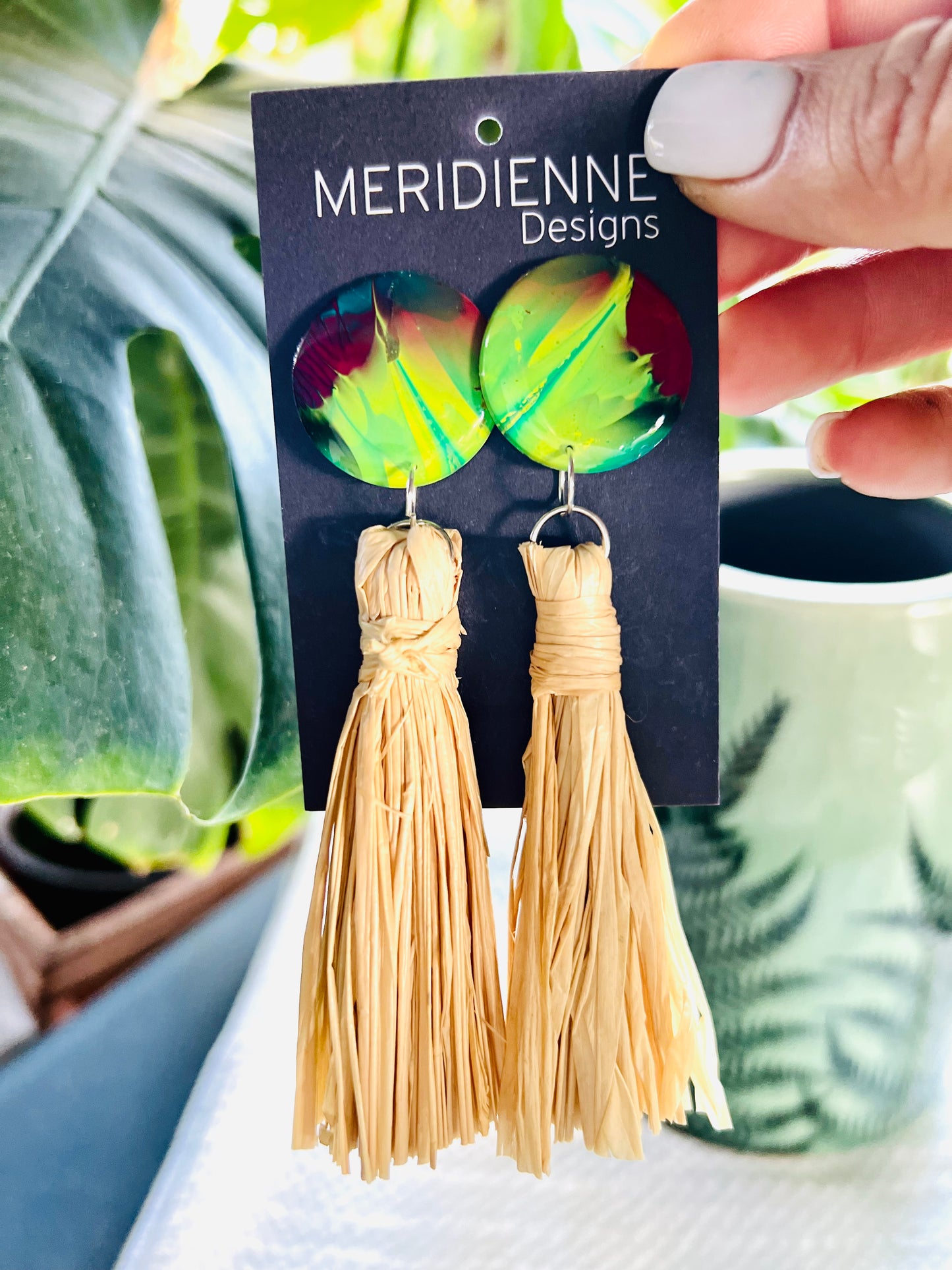 Earthy Brown Resin Earrings