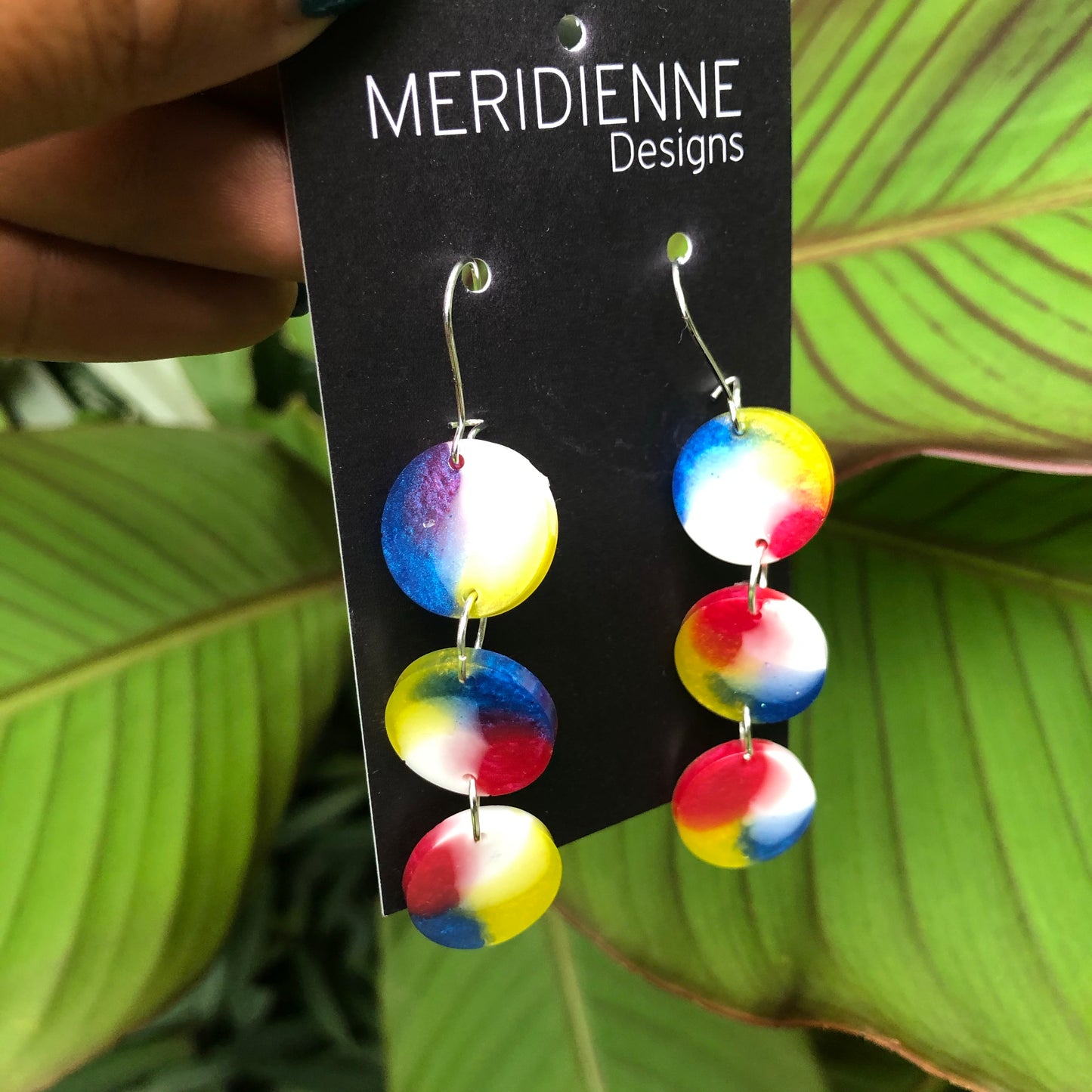 Patriot Colour Combo Resin Earrings