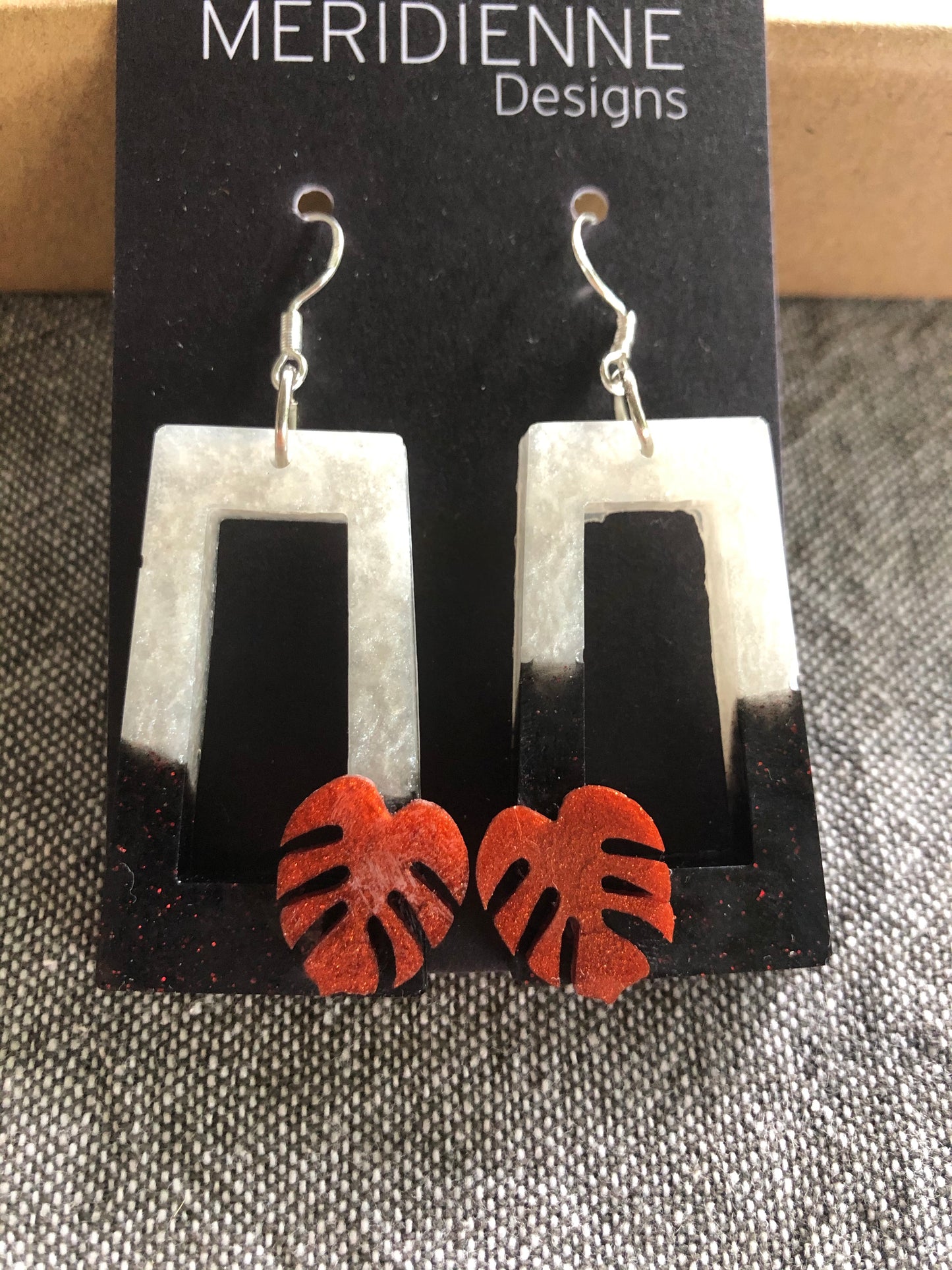 Brown Resin Earrings