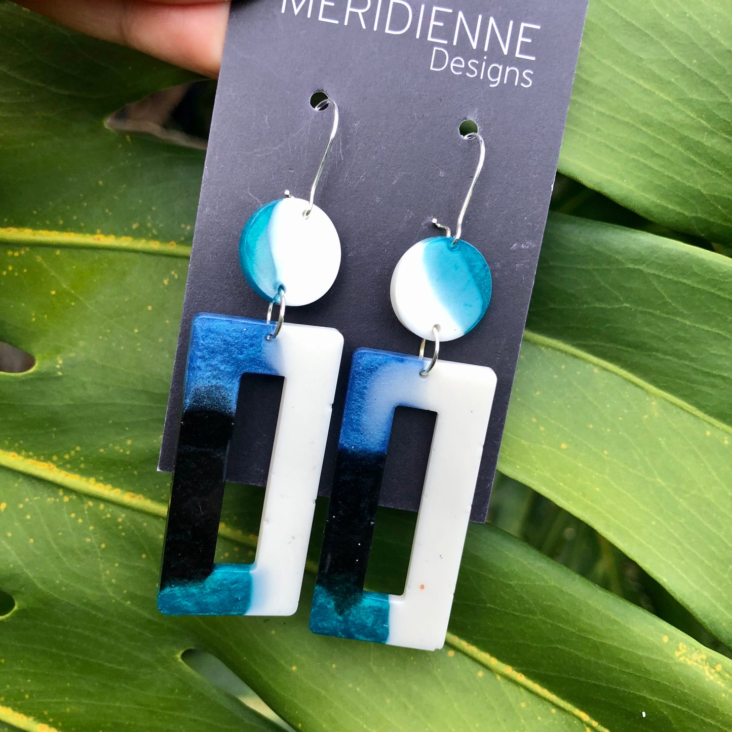 Turquoise Resin Earrings