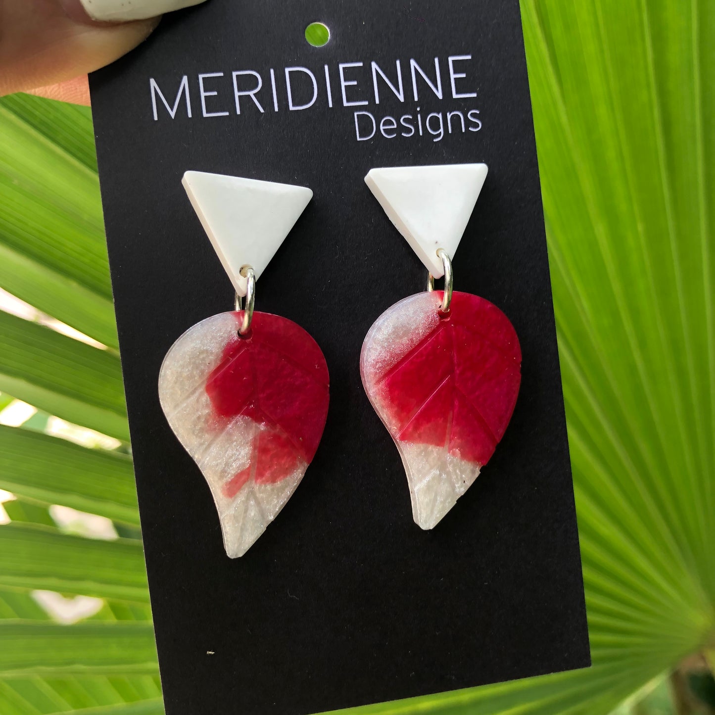 Pink Resin Earrings