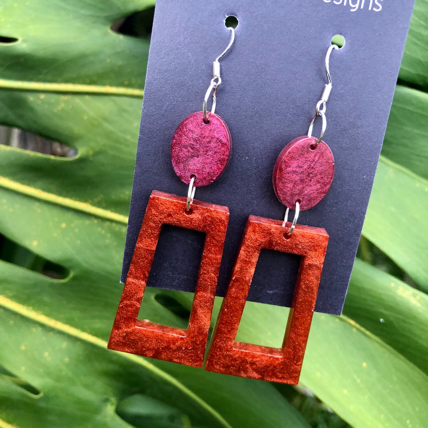 Brown Resin Earrings