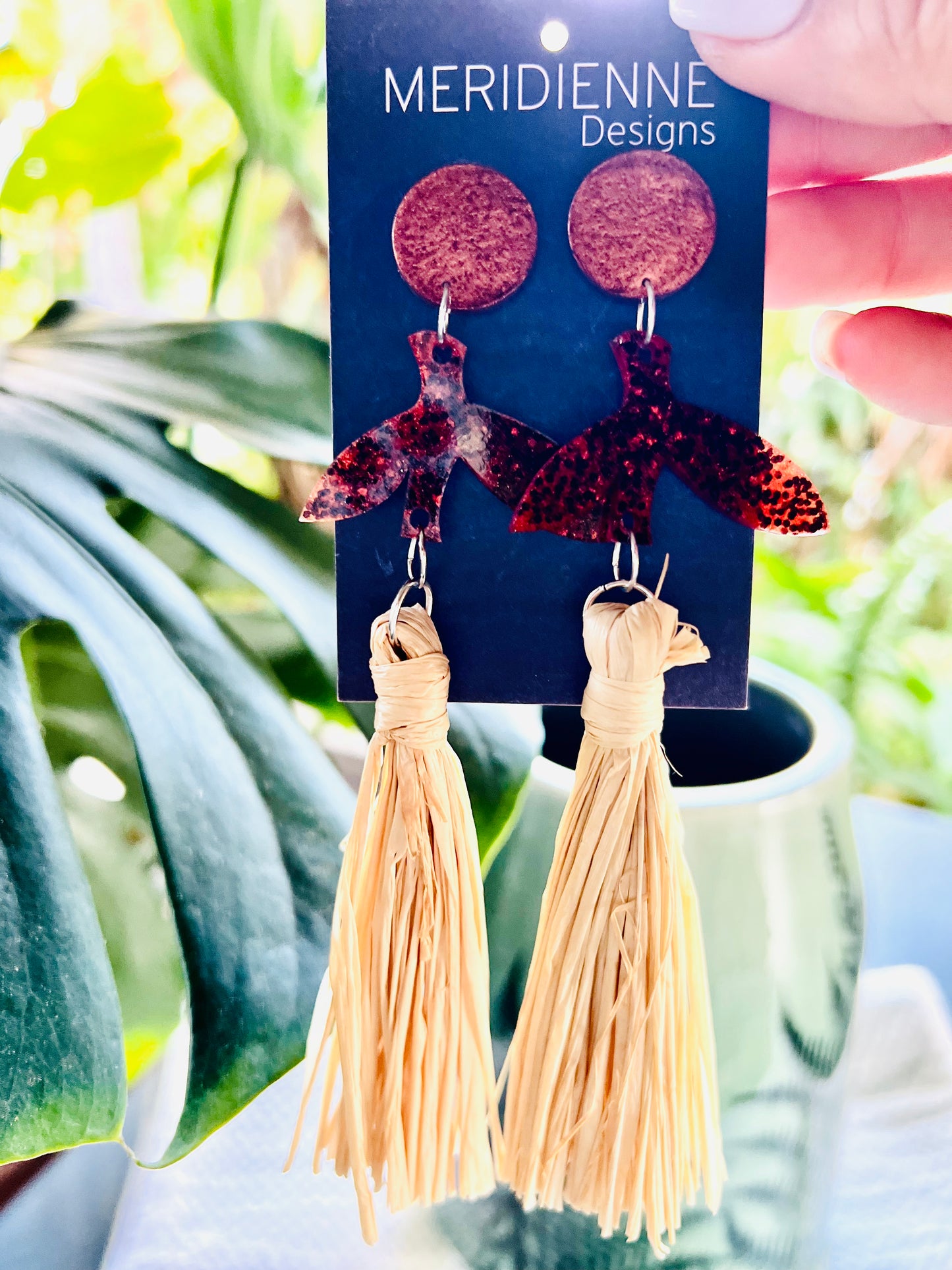 Earthy Brown Resin Earrings