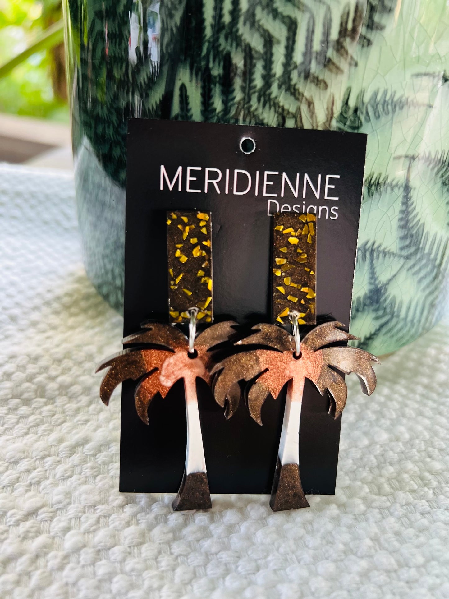 Earthy Brown Resin Earrings