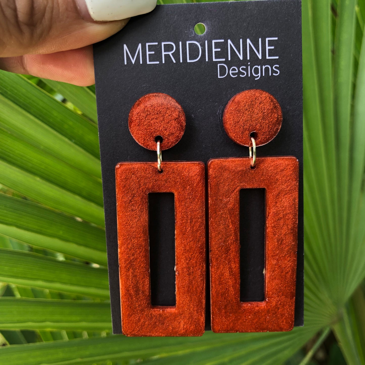 Earthy Brown Resin Earrings