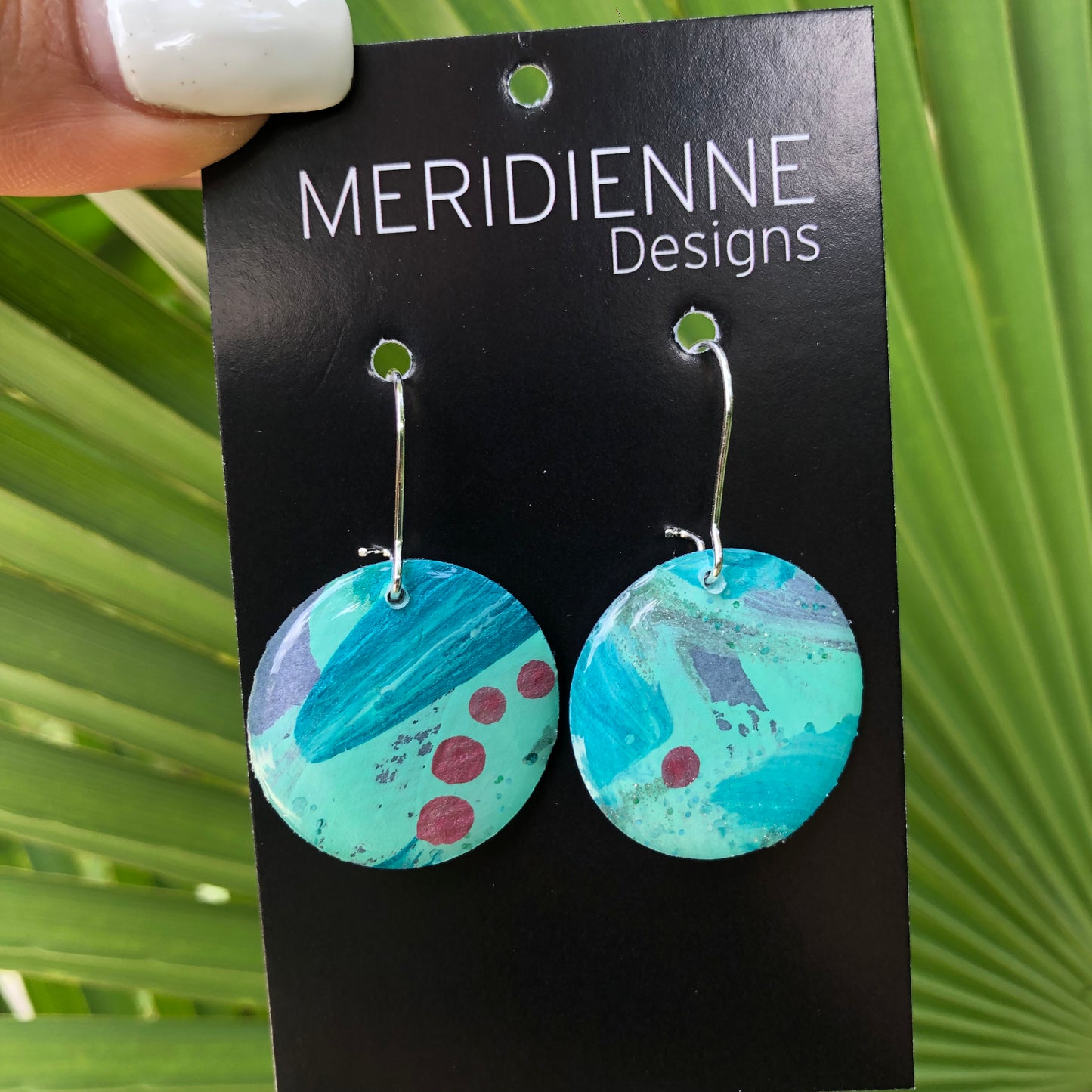 Paint Palette Aqua Blue - Studs