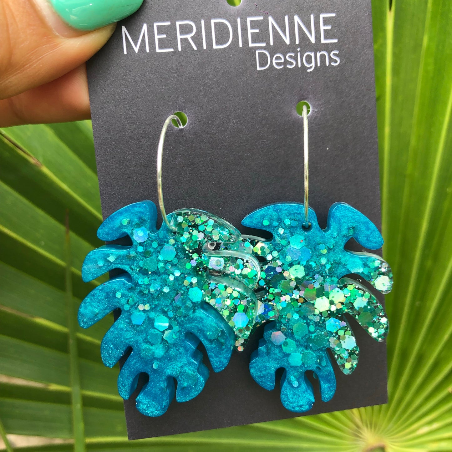 Turquoise Resin Earrings