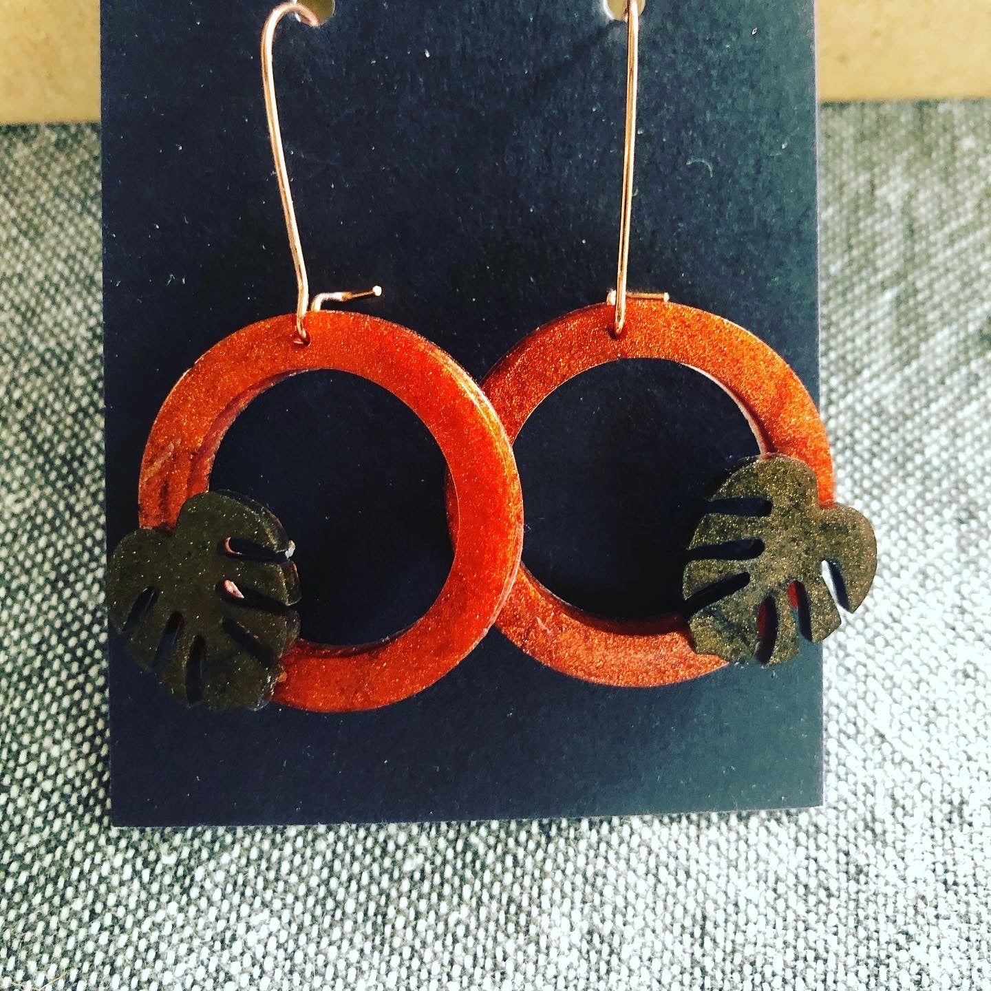 Brown Resin Earrings