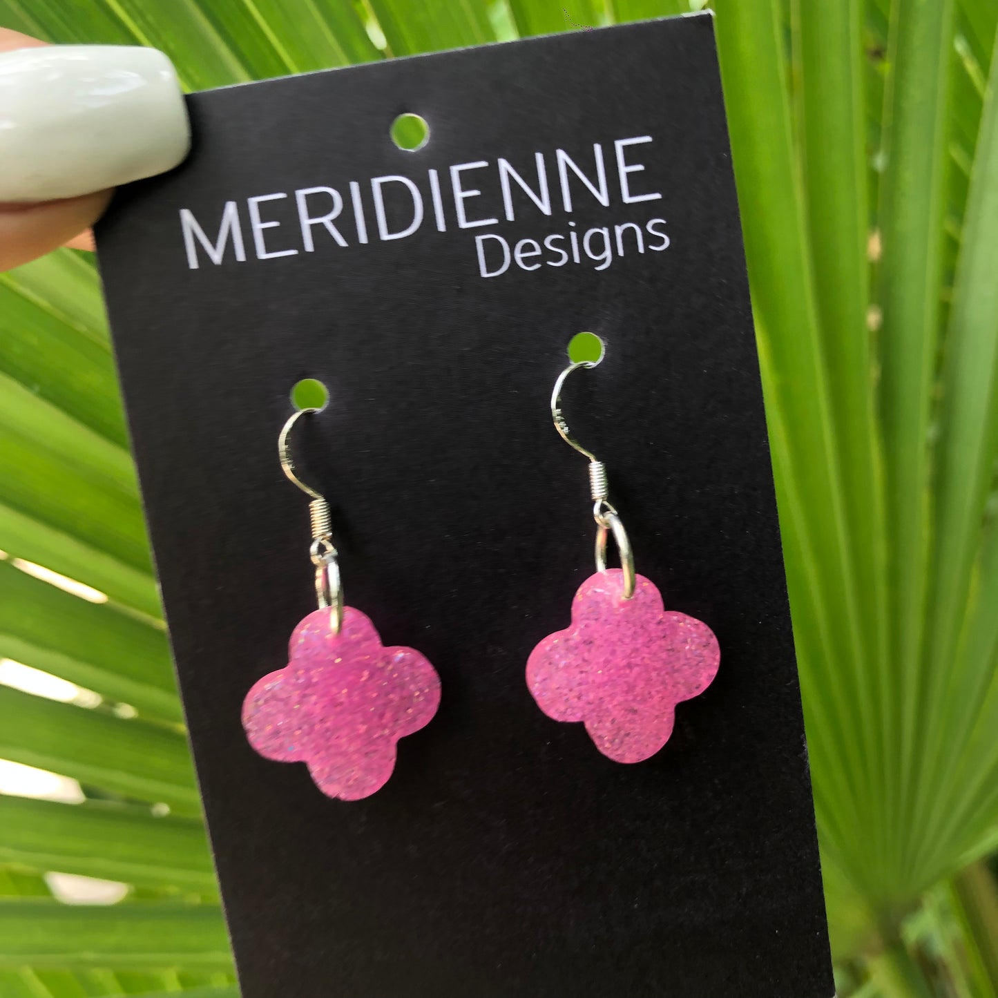Kids Pink Resin Earrings