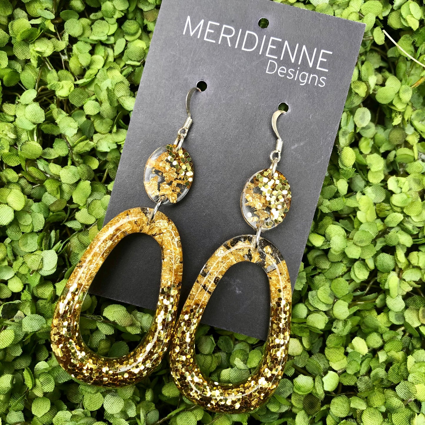 Gold Foil Resin Earrings