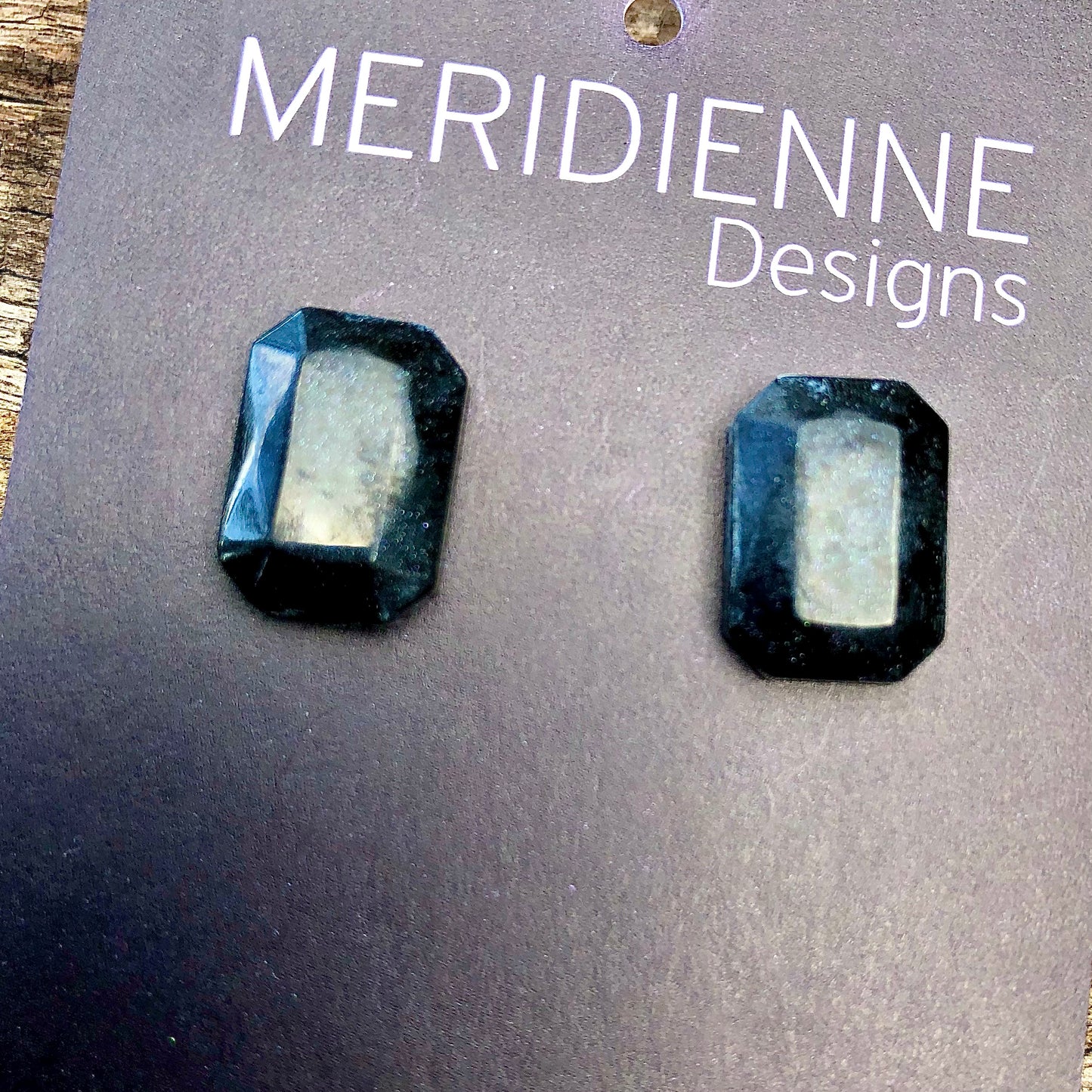 Studs - Mini Black Resin Studs