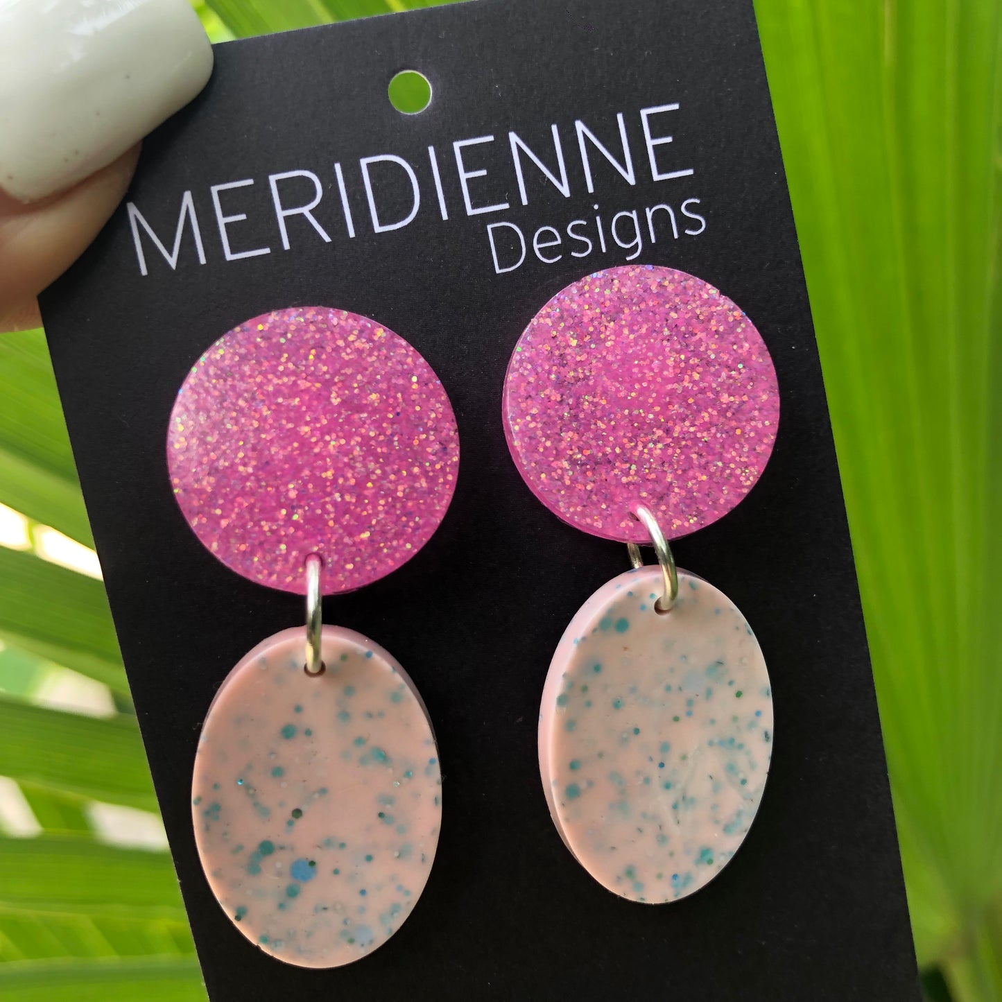 Kids Pink Resin Earrings