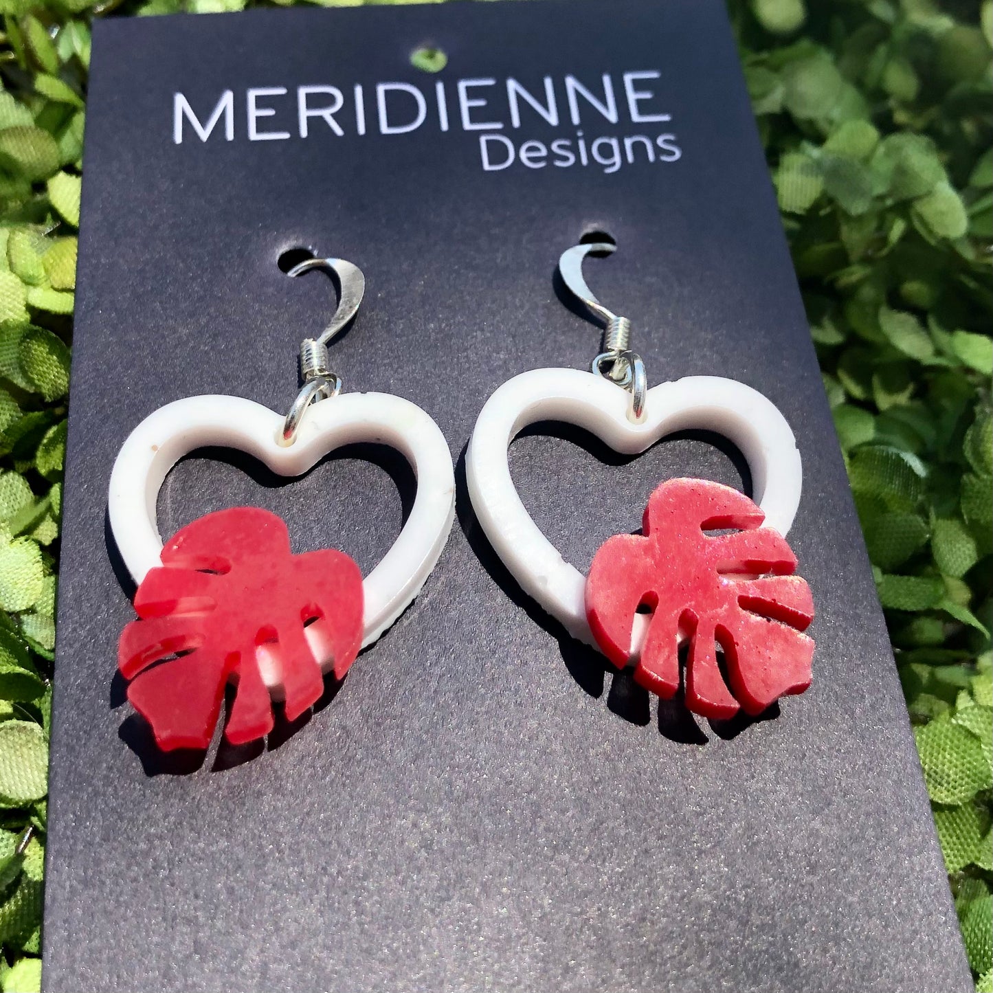 White Resin Earrings