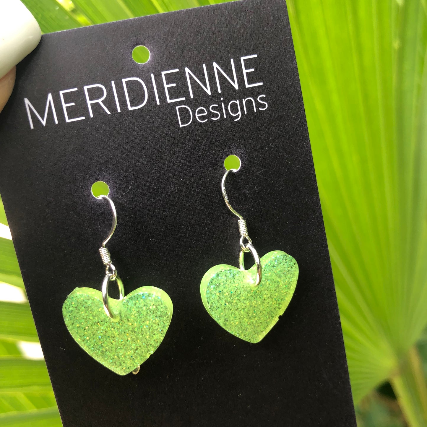 Kids Green Resin Earrings