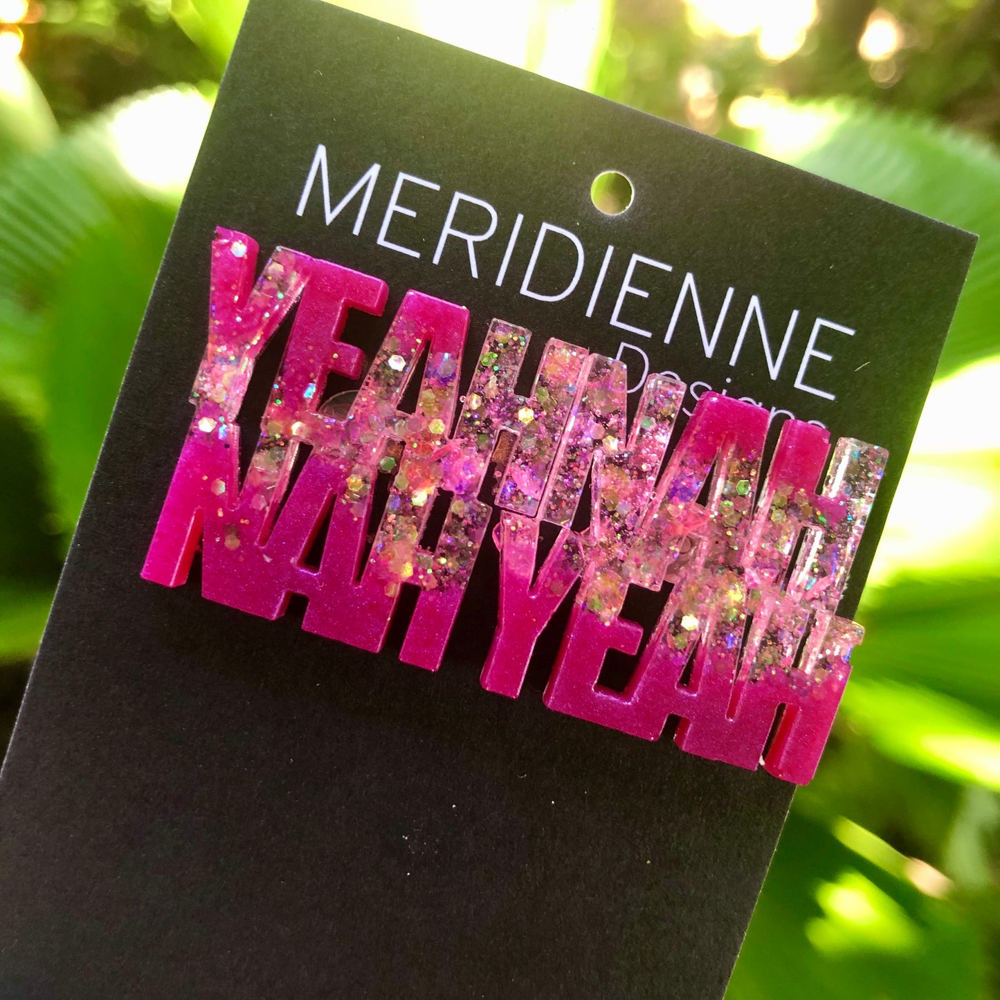 Pink Resin Earrings - Yeah Nah