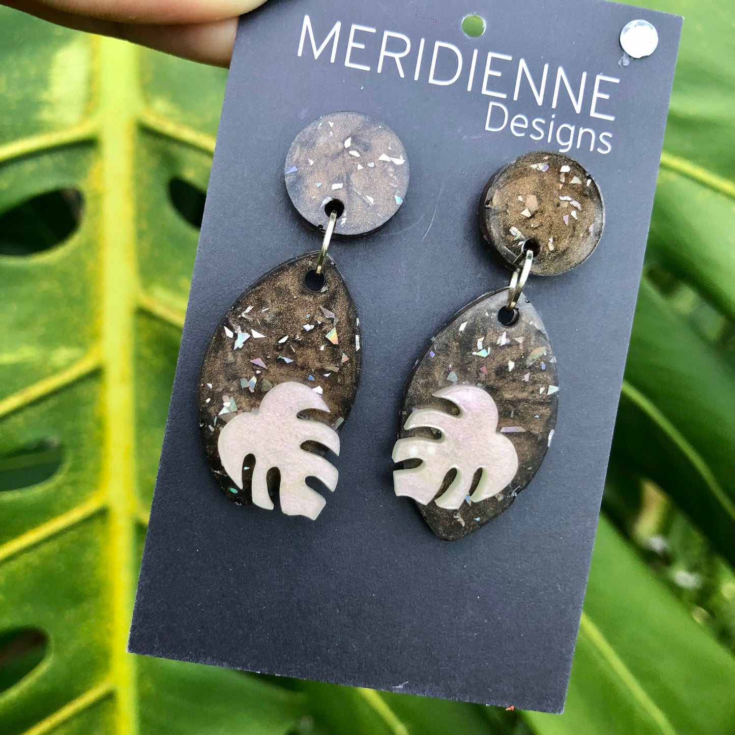 Brown Resin Earrings