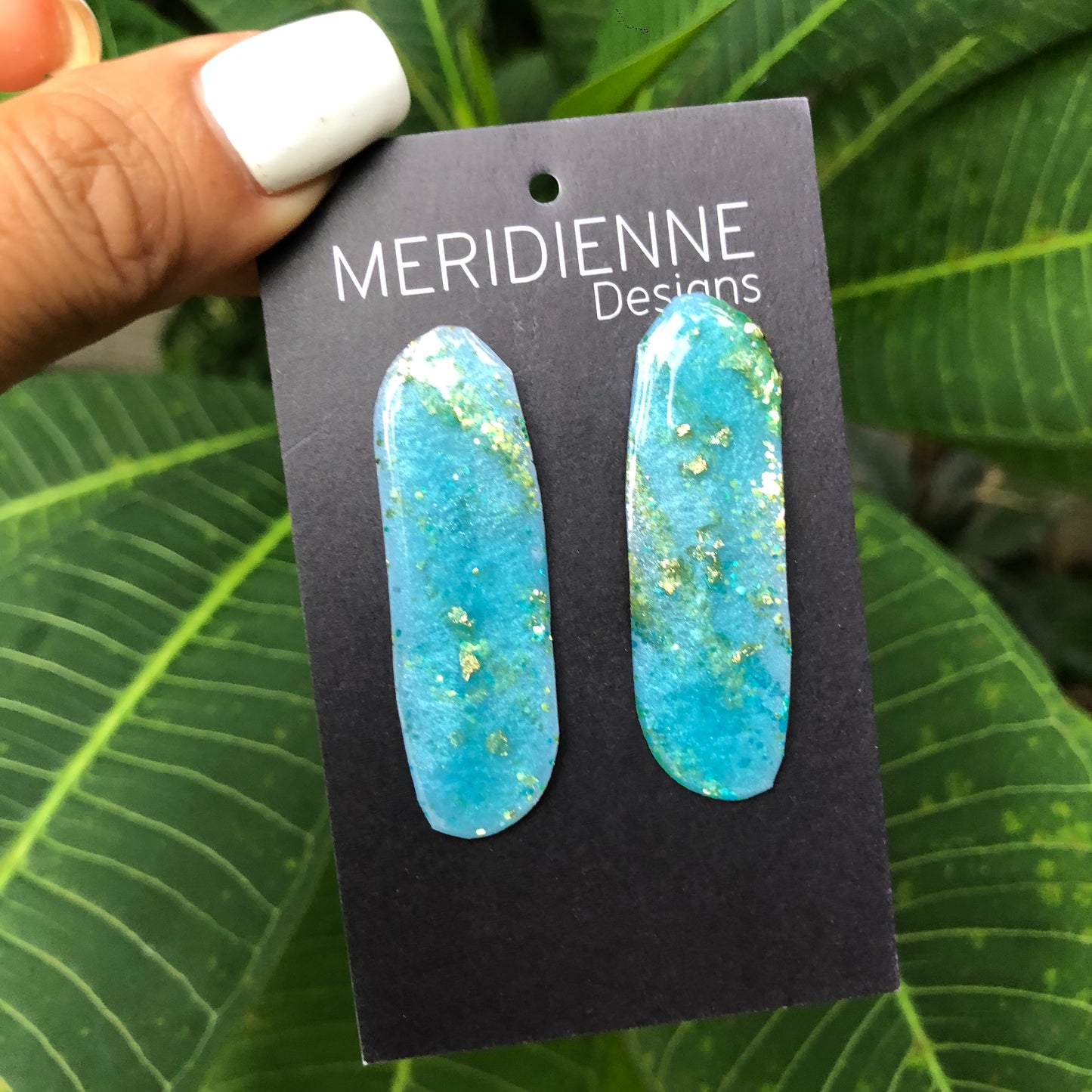 Paint Palette Blue Glitter - Studs