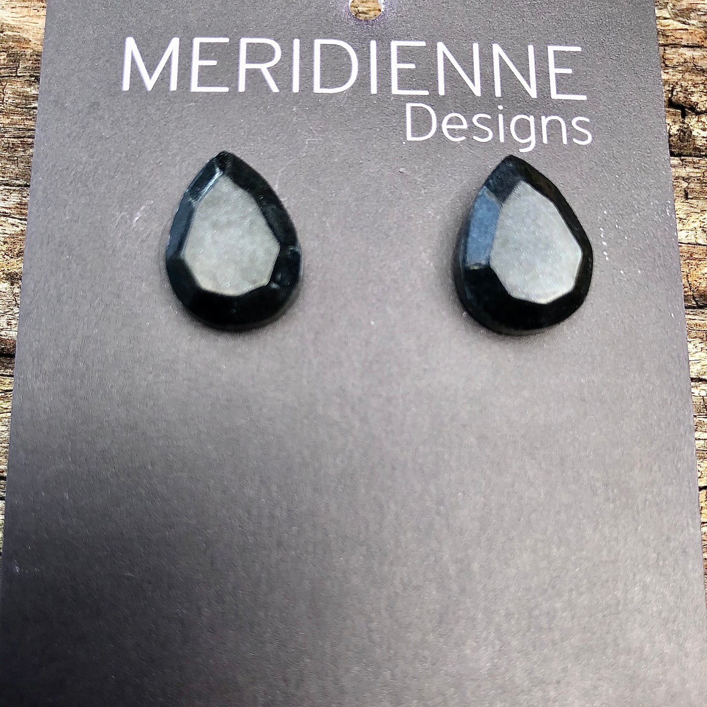 Studs - Mini Black Resin Studs