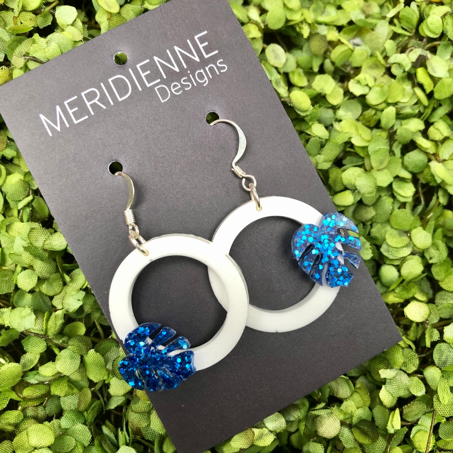 White Resin Earrings