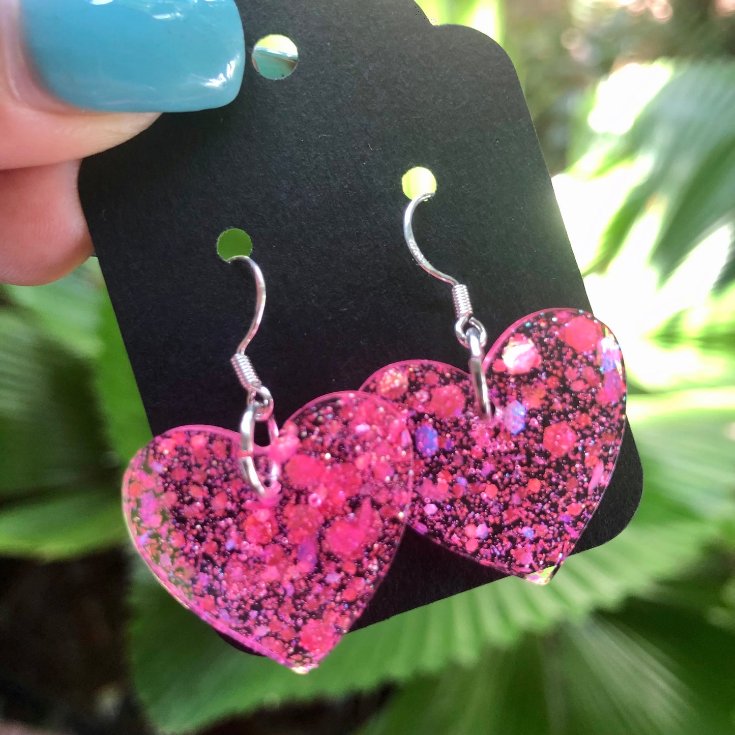 Kids Pink Resin Earrings