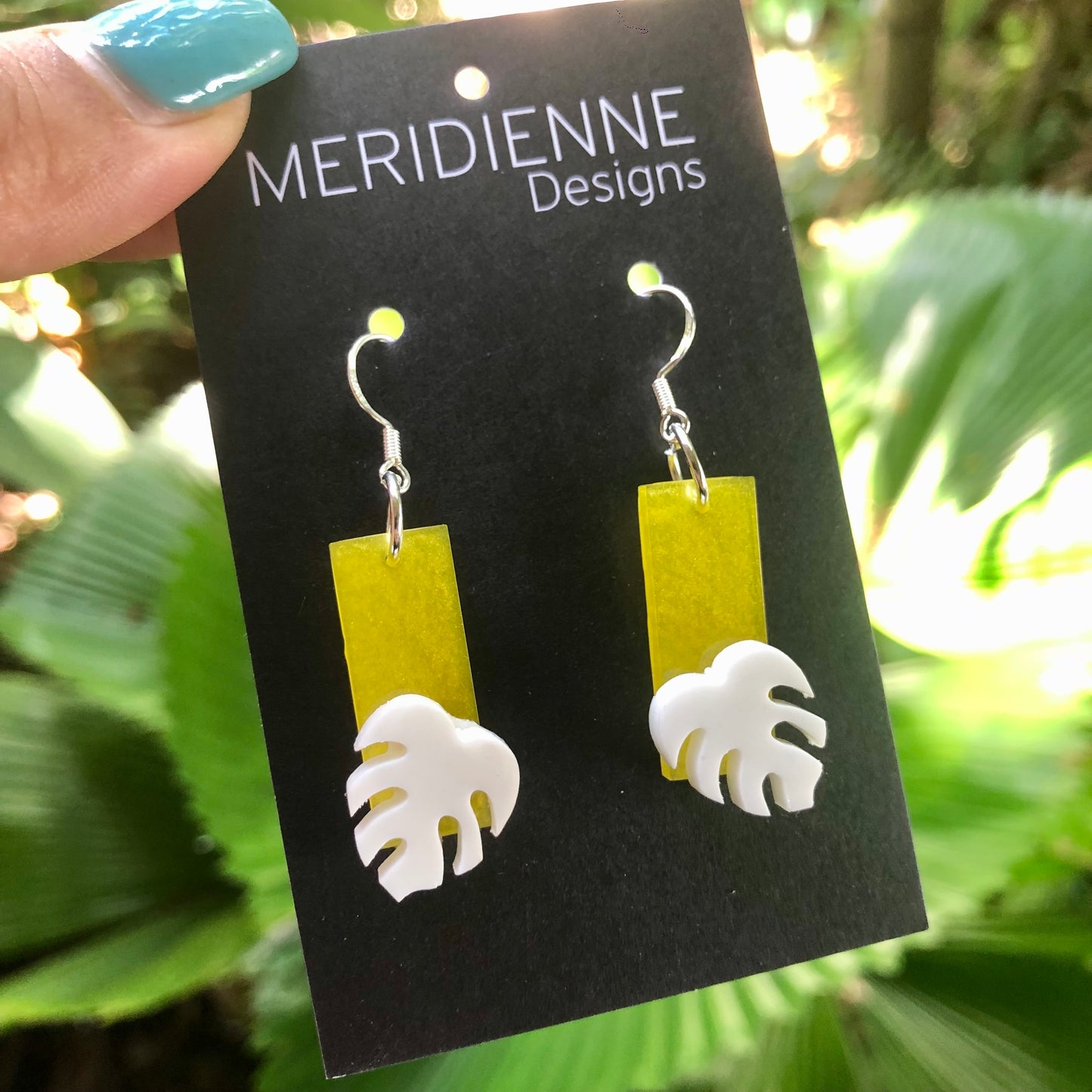 Yellow Resin Earrings