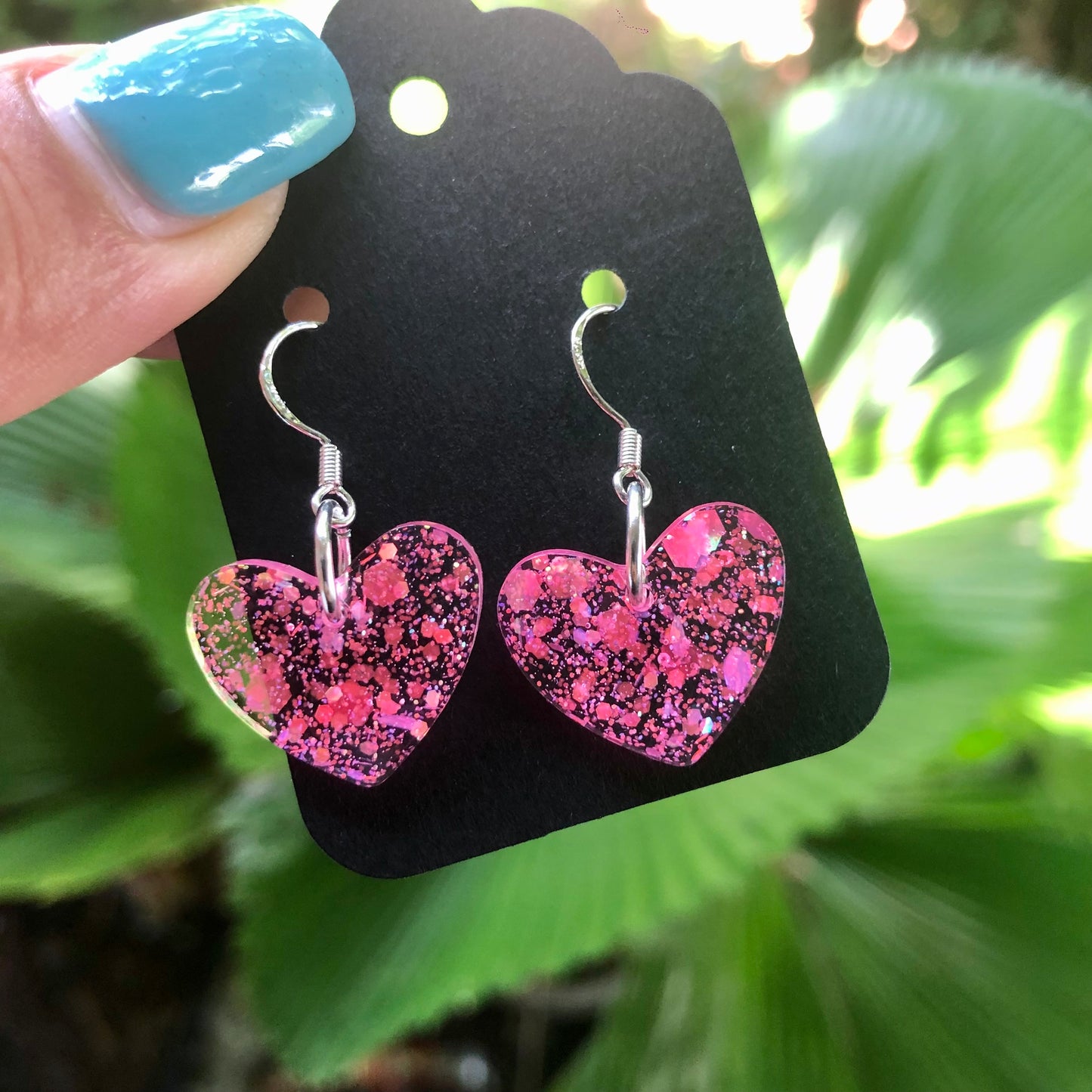 Kids Pink Resin Earrings