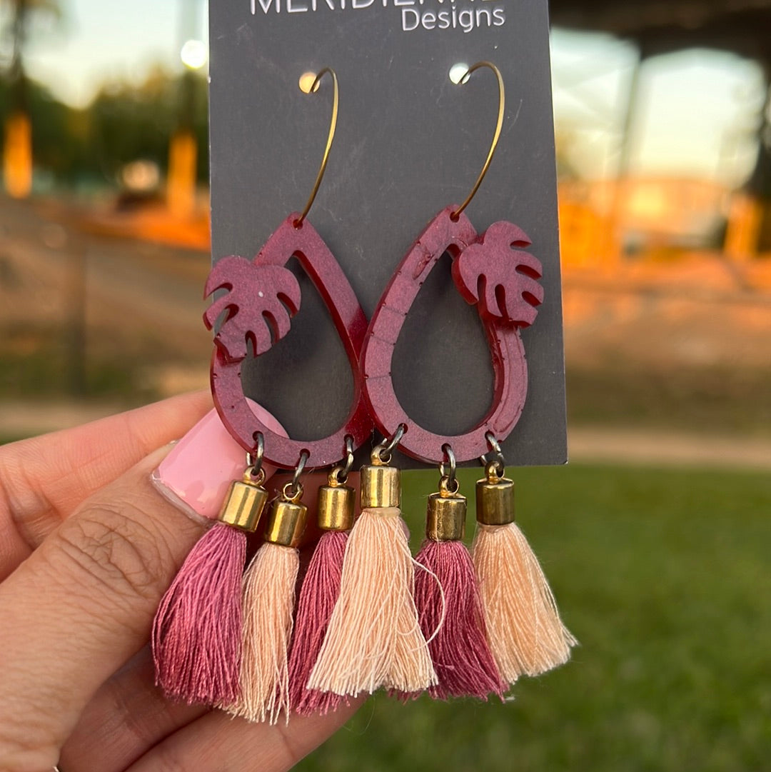Red Resin Earrings