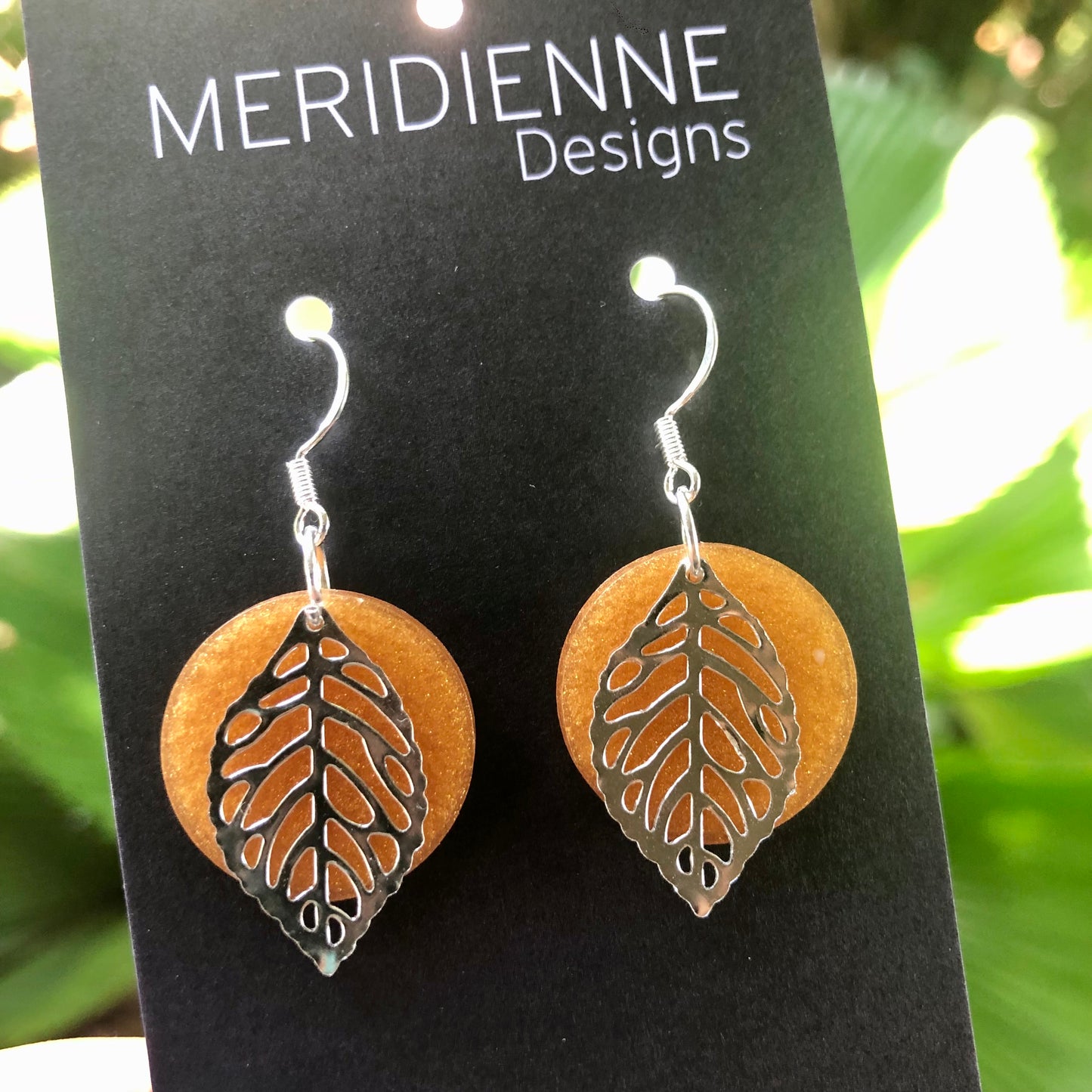 Orange Resin Earrings