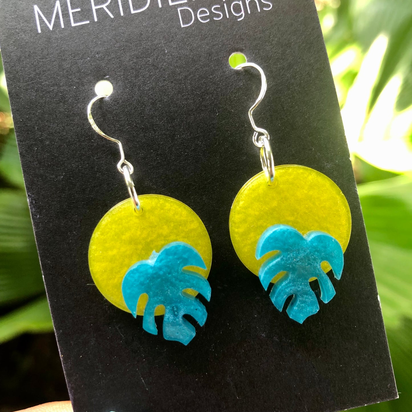Yellow Resin Earrings