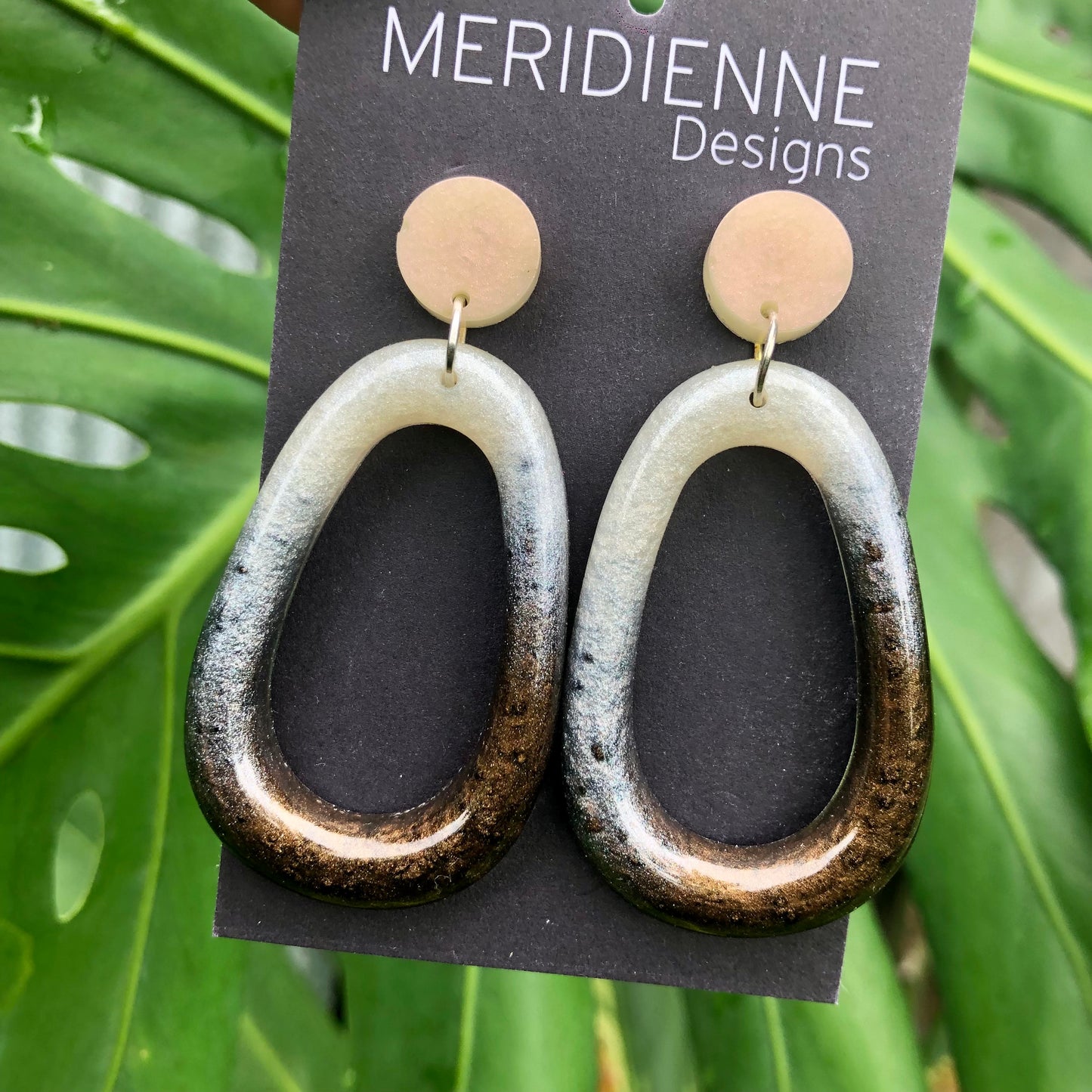 Brown Resin Earrings