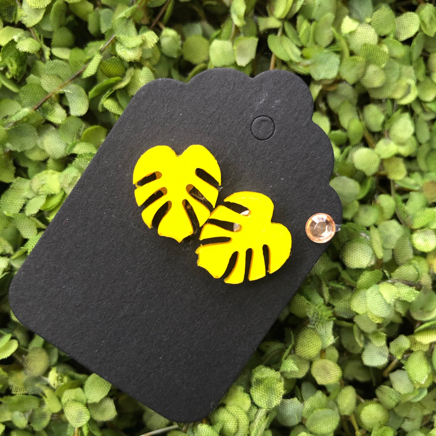 Studs - Mini Yellow Monstera