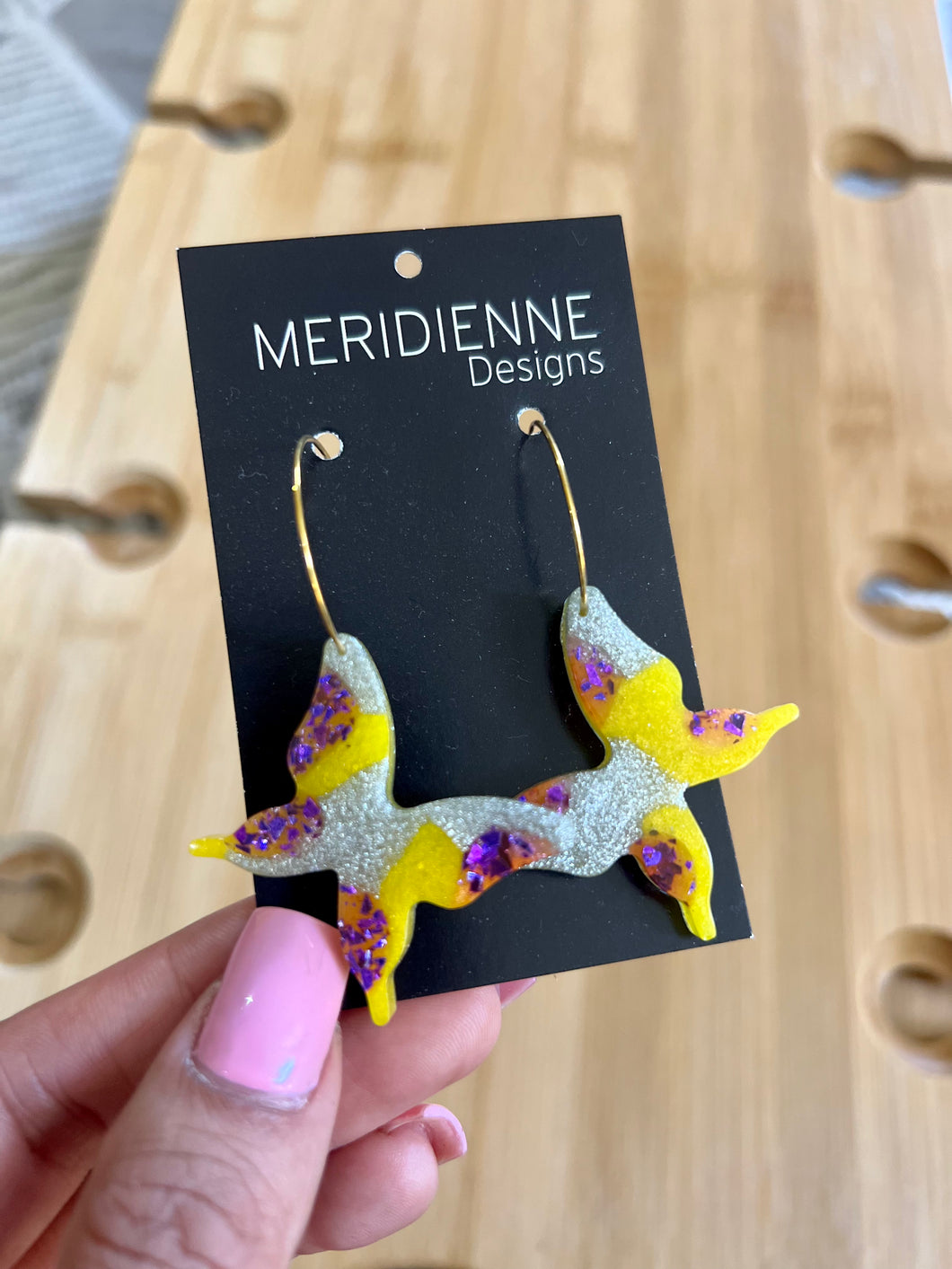 Butterfly Resin Earrings