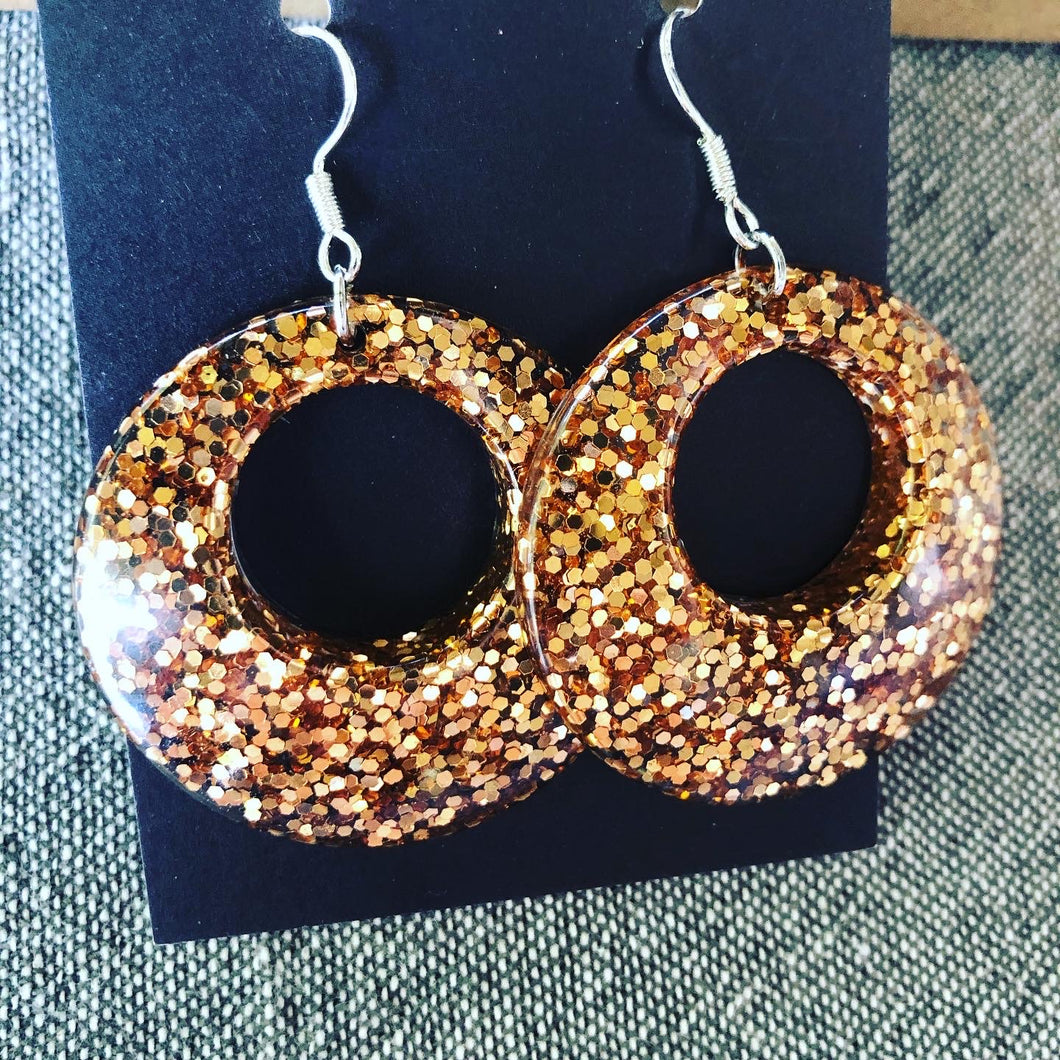 Copper Resin Earrings