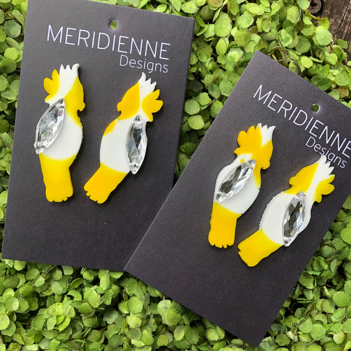 Pimped up - Cockatoo Bird Resin Earrings
