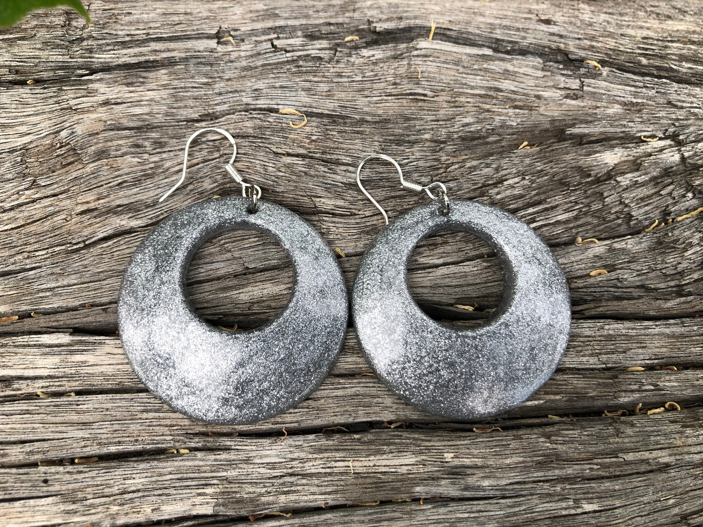 Silver Resin Earrings