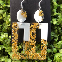 Load image into Gallery viewer, White &amp; Gold Earrings

