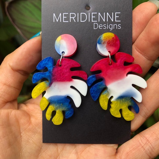 Patriot Colour Combo Resin Earrings