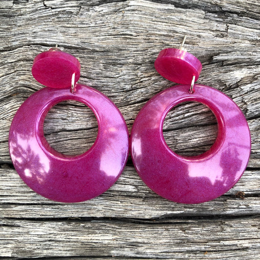 Pink Resin Earrings