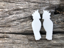 Load image into Gallery viewer, White Cockatoo Bird Resin Earrings
