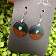 Load image into Gallery viewer, Opal Resin Earrings - small circle

