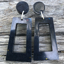 Load image into Gallery viewer, Midnight Resin Glitter Earrings
