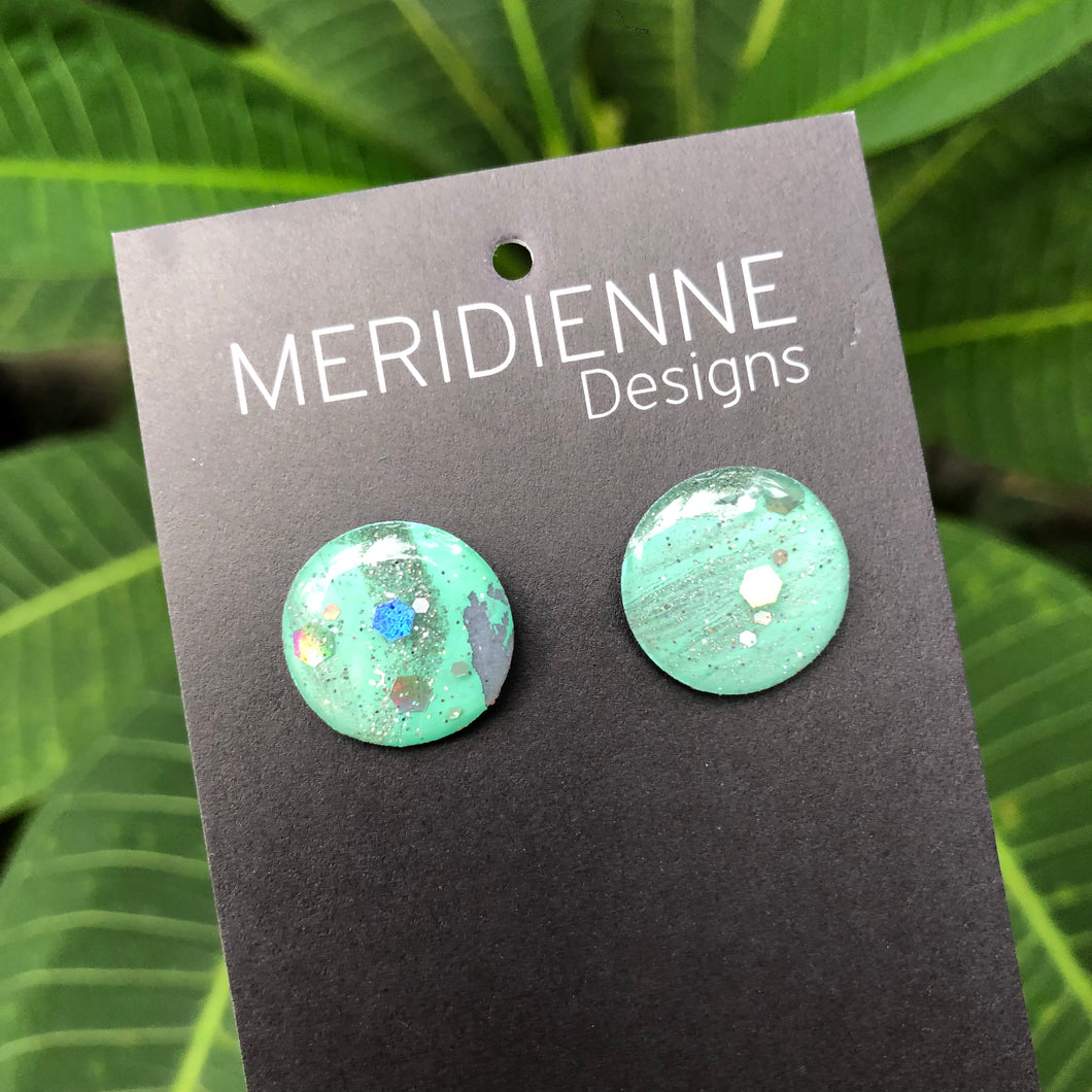 Paint Palette Aqua Blue - Mini Studs