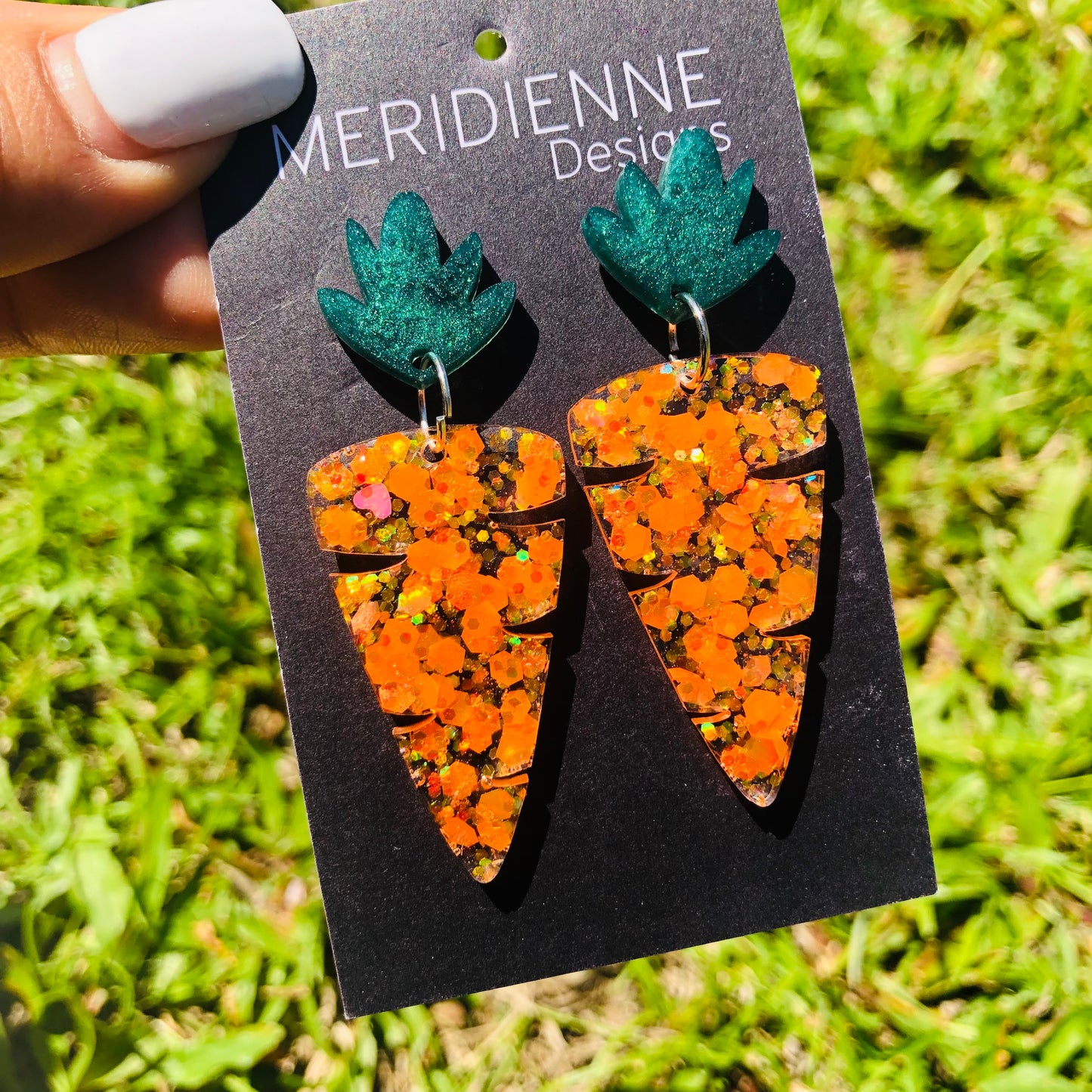 Heirloom Carrot Resin Earrings