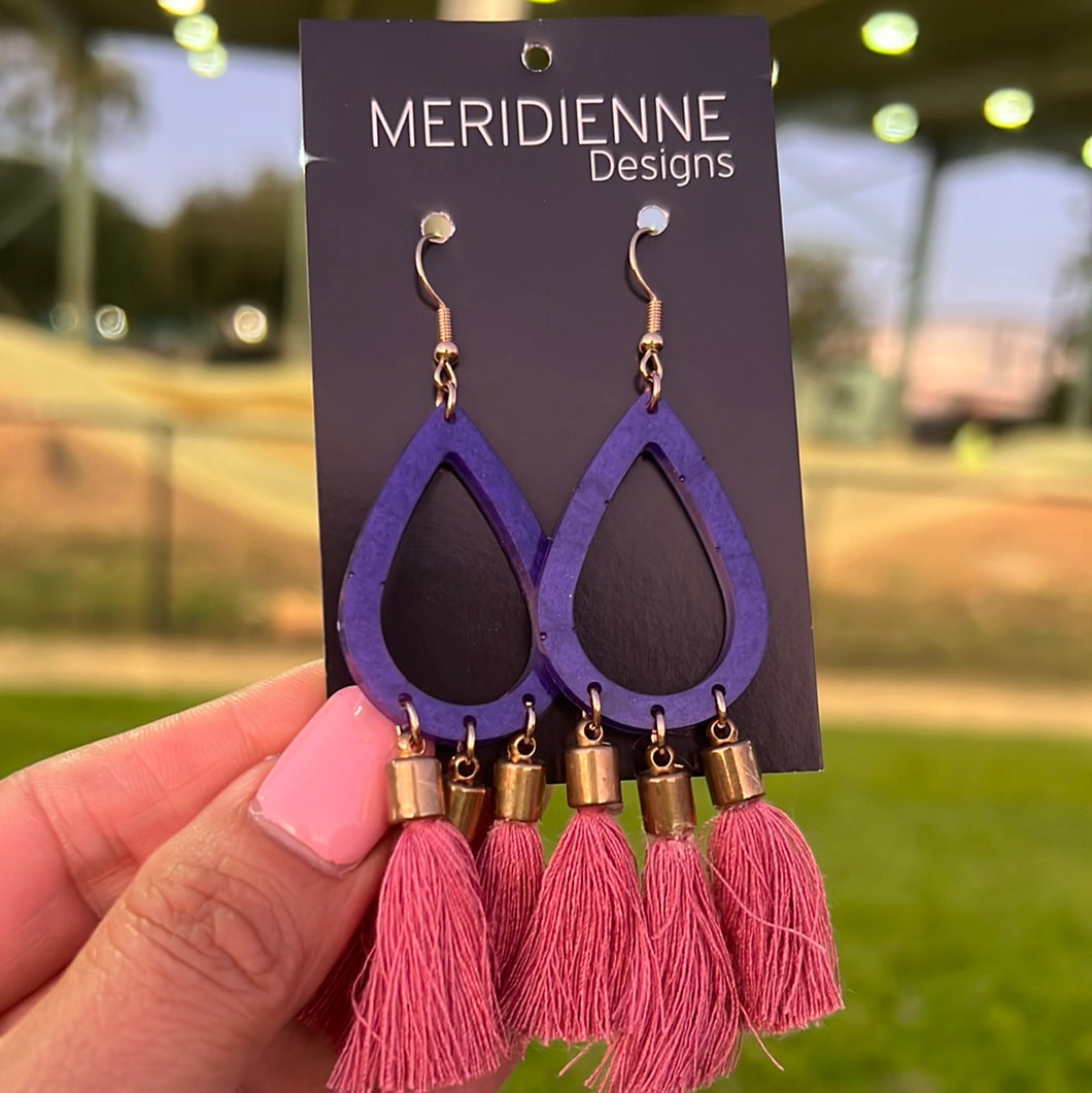 Purple Resin Earrings